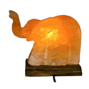 Lámpara de sal de roca de elefante rosa con forma de animal de la mejor calidad hecha a mano de Sian Enterprises Comprar ahora - Product Image 2