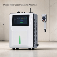 Machine de décapage de rouille au laser à dosser 100W, système de nettoyage de peinture et d'oxyde par laser à fibre pulsée, unité portable de traitement des surfaces métalliques