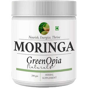 GreenOpia 200g Poudre de feuilles de Moringa Superaliment ayurvédique pour adolescents et adultes Immunité Détox et Énergie Non destiné aux femmes enceintes - Product Image 3