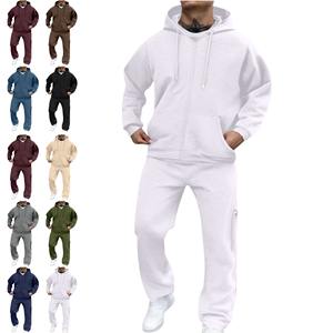 Custom Printed Casual Heavyweight Full Sleeve Active Tracksuit Thick Comfortable Quick Dry Breathable Hooded Polyester/Cotton - Product Image 2