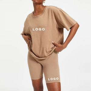 Wholesale High Quality T <b>Shirt</b> <b>and</b> <b>Short</b> <b>Set</b> Two Piece <b>Set</b> <b>Women</b> Clothing <b>Shorts</b> Custom Logo <b>Shirt</b> <b>and</b> <b>Short</b> <b>Set</b> - Product Image 4