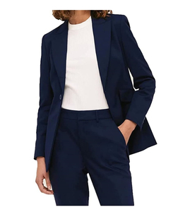Women's Long Solid Velour Woven Blazer Suit with Single Button for Formal Office Business 2026 - Product Image 4