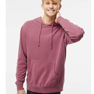 80% coton 20% polyester Independent Trading Co Sweats à capuche teints en pigments noirs Sweats à capuche d'hiver brodés - Product Image 4