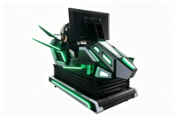 Simulador de Vuelo VR 9D, Plataforma Dinámica Multi-eje con Joystick y LED, Máquina de Realidad Virtual Comercial para Arcade