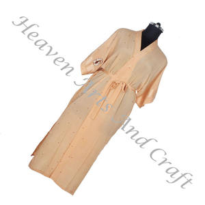 KL006 Hermoso Vintage Sari Kimono Bata Larga Vintage Verano Estampado Floral Bohemio de Gran Tamaño Manga Larga Vacaciones Vintage - Product Image 2