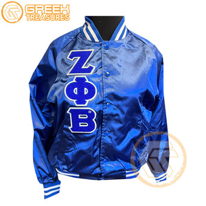 Chaqueta universitaria personalizada Zeta Phi Beta, ropa de hermandad, cresta bordada de satén transpirable de alta calidad y letras más finas para mujer - Product Image 6