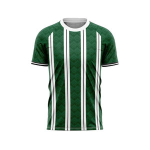 Vente en gros de vêtements de sport tendance, maillot de football à manches courtes 100% polyester, séchage rapide, respirant, nom d'équipe personnalisé - Product Image 1