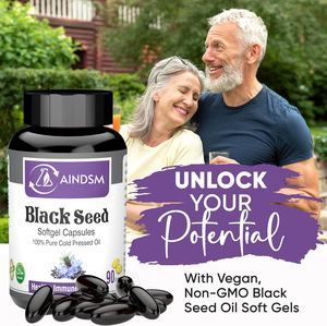 Cápsulas de Aceite de Semilla Negra Prensado en Frío Más Vendidas, Cápsulas de Aceite de Semilla Negra Orgánico Antioxidante, Cápsulas de Gel Suave que Favorecen la Digestión - Product Image 6
