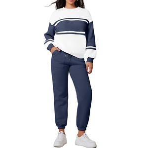 Running Joggers ensemble pour femmes tenues couleur unie 2 pièces ensemble femmes hiver à la mode 2025 femmes vêtements décontractés à manches longues culture - Product Image 1