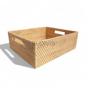 Vente en gros de paniers de rangement en rotin naturel forme rectangulaire de style vintage pour la maison et la cuisine multi-usages - Product Image 6