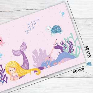 Alfombrilla de Escritorio con Diseño de Dibujos Animados Subacuáticos y de Sirenas - Product Image 4