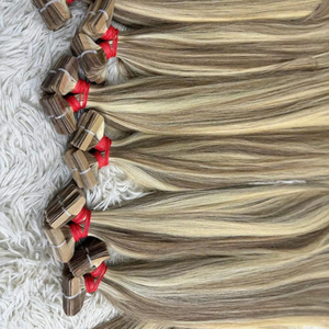 Extensiones de cabello vietnamita Remy Natural a precio de fábrica, cinta rizada de onda de luz multicolor, materia prima, extensiones de cabello humano Viet - Product Image 6