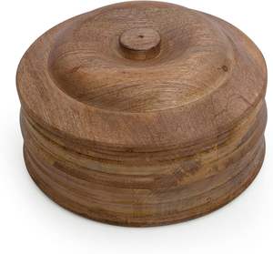 Contenedor de roti de madera auténtica con artesanía de estilo artesanal, hecho con madera ecológica y sostenible por HAND MADE CRAFT. - Product Image 4