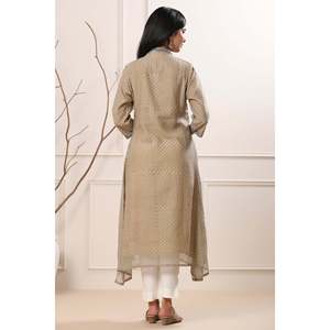 Kurta Chandani Vandita Chanderi con Estampado Digital y Cintura Natural - Product Image 4