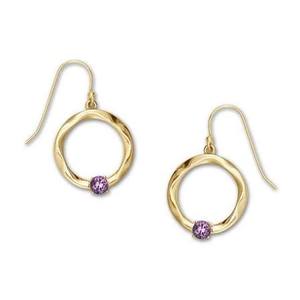 Wholesale 925 Sterling Silver Dangle Earrings Natural Amethyst Stone Vintage Gold Plating 8mm Shape IGI Certified Fashionable - Product Image 4