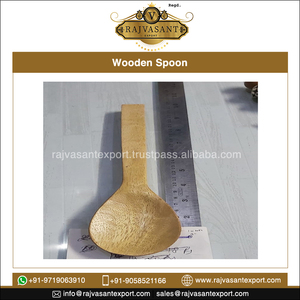 Meilleure cuillère en bois massif durable pour servir les aliments, ustensile de cuisine et de table - Product Image 2