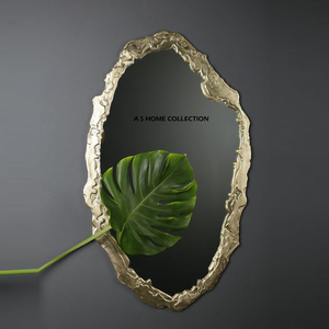 Chain Designer <b>Frame</b> Silver Color Shiny Polished High Standard Quality Wall Mirror Home Decorative Accents Supplies From India - Product Image 2