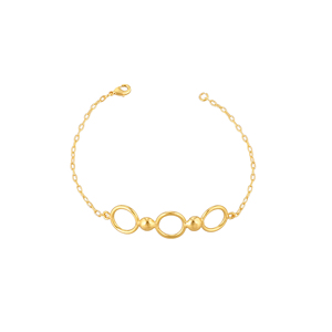 Pulsera Ajustable Abierta de Latón Chapado en Oro Amarillo, Diseño Original Simple, Joyería, Regalos, Fabricante Mayorista Personalizado - Product Image 1