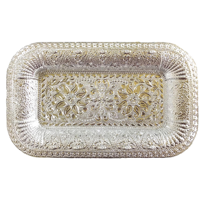 Elegante bandeja para servir Bodas de acero inoxidable Artesanía de metal moderna Acabado de alto brillo Ecológico Resistente a los arañazos para - Product Image 6