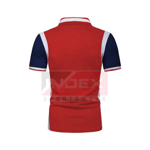 Rendimiento informal de negocios para camiseta Polo con logotipo bordado Media manga Transpirable 100% Diseño estampado de punto de algodón - Product Image 6