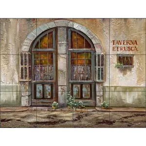 GCS021 Tuscan Tavern Village Art Céramique Murale Dosseret Murale Style Cuisinier - Product Image 1
