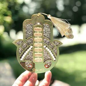 ฮัมซาชิปคริสตัลรักษาด้วยมือที่มีคุณภาพระดับพรีเมี่ยมเพื่อดึงดูดความมั่งคั่งของตกแต่งผนังพลอยที่แขวนติดผนัง - Product Image 4