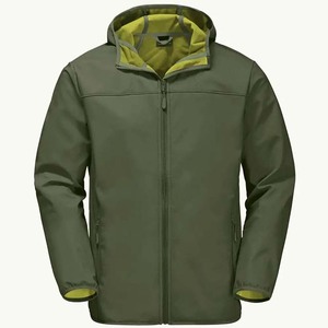 Wholesale 2026 High Quality Men's Coated Canvas Softshell Jacket Winter Polyester Windbreaker Stand Collar Outdoor Men's Jackets - Product Image 6