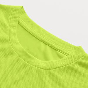 เสื้อยืดผู้ชายทรงพอดีตัวปกติแขนสั้นแบบเฮฟวี่เวทปล่อยไหล่คอกลมด้านหน้าโลโก้ว่างระบายอากาศได้อย่างรวดเร็ว - Product Image 4