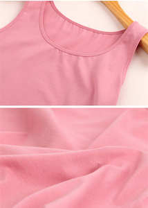 Débardeur court en coton tricoté doux de haute qualité pour femmes bio Hauts respirants écologiques personnalisés - Product Image 6