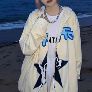 Sweat à capuche d'hiver personnalisé de haute qualité pour femme, grande taille, vêtement décontracté avec logo en strass, doublure, vente en gros, 100 % coton, coupe-vent - Product Image 4