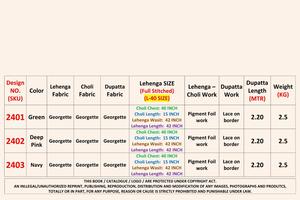 ชุด georgette lehenga choli เย็บอย่างหรูหราพร้อมการปักหนาและจับคู่ dupatta สำหรับงานแต่งงานและงานปาร์ตี้ - Product Image 3