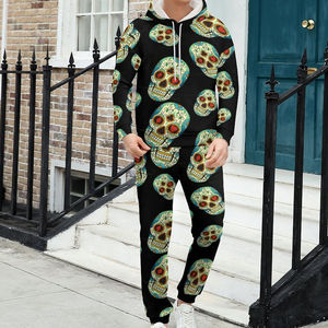 Chándal de hombre con estampado de logotipo personalizado de color liso de alta calidad al por mayor 2025 - Product Image 2