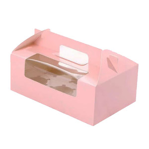 Custom Rigid Food <b>Cookies</b> Takeaway <b>Gift</b> Packaging <b>Box</b> with Transparent Window Durable Kraft Paper <b>Box</b> Bakery Snacks Desserts - Product Image 2