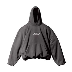Sweatshirt à capuche surdimensionné en coton éponge français épais personnalisé 500Gsm Full Zip Mask Sweatshirts à capuche masqués pour hommes - Product Image 3