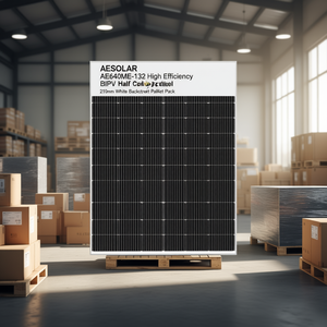 แผงโซลาร์เซลล์ AESOLAR AE640ME-132 ประสิทธิภาพสูง BIPV แบบฮาล์ฟเซลล์ โมโนคริสตัลไลน์ 210 มม. แผ่นหลังสีขาว บรรจุแบบพาเลท - Product Image 3