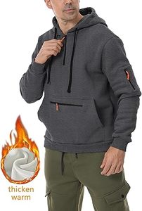 Sudaderas Casuales de Invierno para Hombre, Color Sólido, 100% Algodón, Felpa, Corte Regular, Alta Calidad - Product Image 6