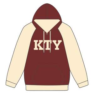 KAP <b>Maroon</b> Pullover <b>Hoodie</b> Neutral Raglan Sleeves Cotton Blend Greek Fraternity Apparel Custom Divine Nine HBCU Greek Streetwear - Product Image 2