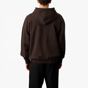 Logotipo personalizado al por mayor 350 Gsm Sudadera con capucha en blanco hombro caído hombres de alta calidad de peso pesado de gran tamaño Streetwear sudaderas con capucha de lujo - Product Image 3