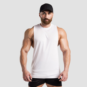 Camisetas sin mangas de algodón ajustadas personalizadas al por mayor para hombre, Camisetas interiores básicas sin mangas, camisetas de gimnasio, chalecos informales de verano - Product Image 1