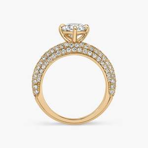 แหวนหมั้นเพชรรูปวงรีทรงกลมเพชร925 1.50เงิน CT Moissanite - Product Image 2