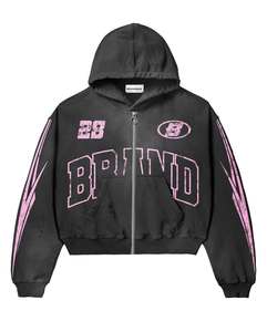 เสื้อวอร์มคอตตอนผ้ายีนส์มีฮู้ดโอเวอร์ไซส์สไตล์วินเทจฟอกสีแบบ100% - Product Image 4