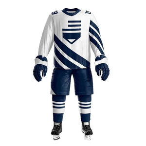 Conjuntos de Uniformes de Hockey sobre Hielo Unisex, 100% Poliéster Ecológico, Secado Rápido, Transpirable, Colores Personalizables, Logotipo, Servicio OEM, Personalizado - Product Image 2