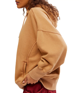 Vente chaude sur mesure surdimensionné pull à capuche à manches longues sweats à capuche personnalisé large côtes Streetwear sweats à capuche femmes - Product Image 4