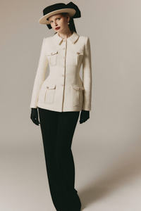 เสื้อแจ็คเก็ตอมาราคุณภาพสูง เสื้อผ้าสตรี สไตล์หรูหรา ซับในผ้าไหม เป็นมิตรต่อสิ่งแวดล้อม บริการ ODM ผลิตในเวียดนาม - Product Image 5