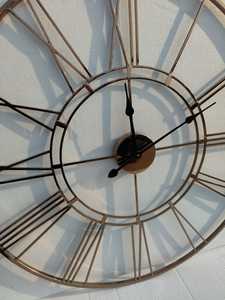 Or rose PVD acier chiffre romain analogique grande horloge murale aiguille affichage pour salon chambre maison cuisine bureau décor - Product Image 3