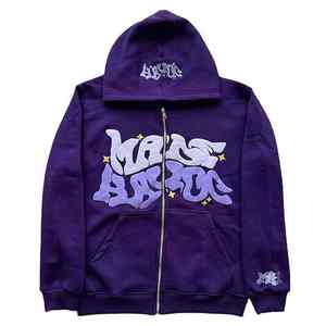 Les bases de la conception personnalisée avec fermeture éclair pour hommes les plus à la mode Sweat à capuche imprimé bouffant Sweat à capuche Boxy pour hommes - Product Image 5