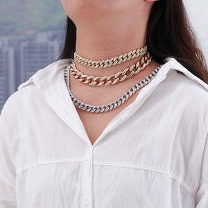 Collar de Cadena Cubana para Hombre al por Mayor de Fábrica, Personalizado, Estilo Hip Hop, con Diamantes de Colores, Chapado en Oro sobre Plata de Ley, Corte Brillante Redondo - Product Image 5