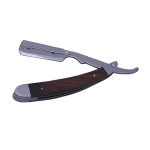 Premium Shavette Razor Stainless Steel With Wooden Handle