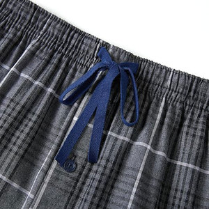 Venta directa de fábrica al por mayor logotipo personalizado cómodo Casual ropa de dormir de los hombres de franela pijama pantalones de los hombres lavados - Product Image 5