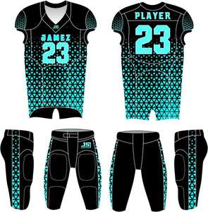 Conjuntos de Camisetas de Fútbol Americano Ligeras con Estampado Personalizado, 100% Poliéster, Sublimadas, Transpirables, de Secado Rápido, Color Liso - Product Image 5